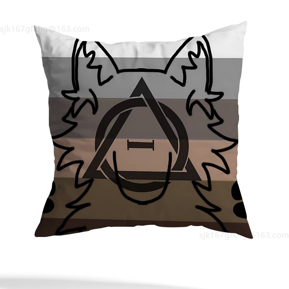 Kissenbezug mit dem neuen Therian-Delta-Symbol, Wohnzimmer-Sofa-Kissenbezug, Schlafzimmer-Bettkissenbezug, Heimdekoration