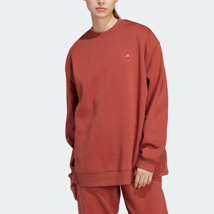 adidas X Stella McCartney Sportswear Solid Color Crewneck Sweatshirt Women Sweatshirt Brown IC5978