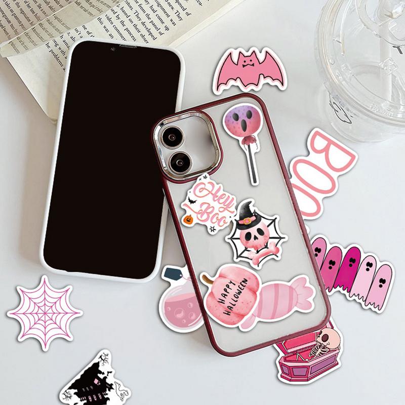 

Наклейки на Хэллоуин для детей Декоративные тыквы Летучая мышь Призраки Паутина 50 ШТ Наклейки Украшения для вечеринки Trick Or Treat Для стаканов 50pcs розовый