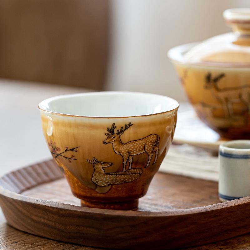Ceramic Tea Cup Kiln Change Kung Fu Tea Set