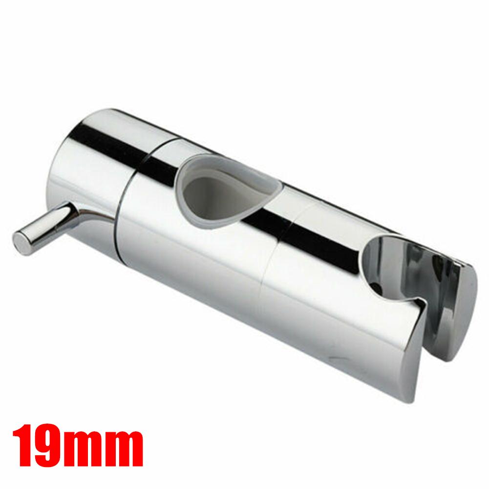 1pc Shower Head Holder Adjustable 19-25mm Chrome Shower Head Holder Riser Bathroom Rail Bracket Slider For Home Bathroom