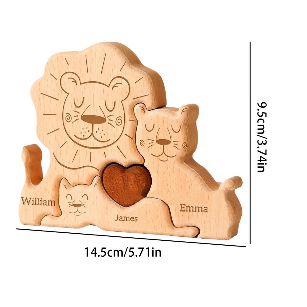 

Lion Family Wooden Puzzle Funny Lion Family Wooden Jigsaw Board Game Early Education Puzzles Toys for Living Room Study Bedroom