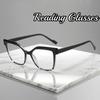 Fashionable And Versatile Pc Style Large Frame Reading Glasses Personalized Color Blocking Anti Blue Light Presbyopia Glasses