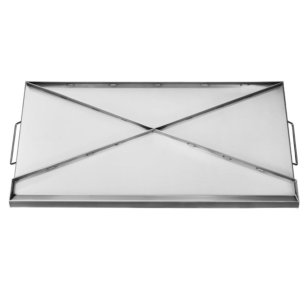 32x16 in Flat Top Griddle Stainless Steel Universal BBQ Grill Pan Cookware