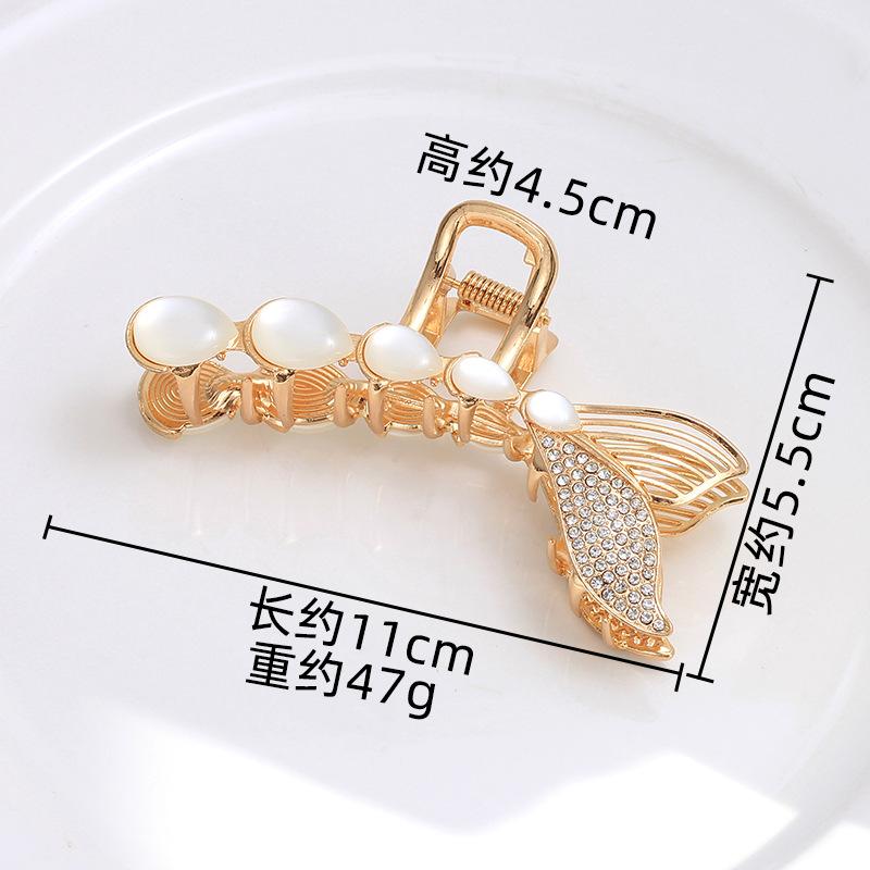 Fashion Disc Hairpin Shark Clip Large Hair Volume Multi-French Grab Clip Women'S Premium Sense Back Head Hair Accessories Head Accessories
