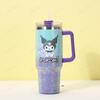 Rhinestone 40oz Stainless Steel Insulated Car Cup with Handle