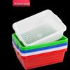 Mingling Thickened Plastic Rectangular Kitchen Strainer Basket - 2 Pack