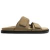 Zara Fashion Slip-On Leather Double Strap Sandals Men Sandals Brown 2703520700