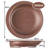 Skater Wood Grain Easy To Scoop Plate Brown Made In Japan NPLS2