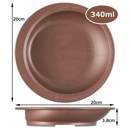 Skater Wood Grain Easy To Scoop Plate Brown Made In Japan NPLS2