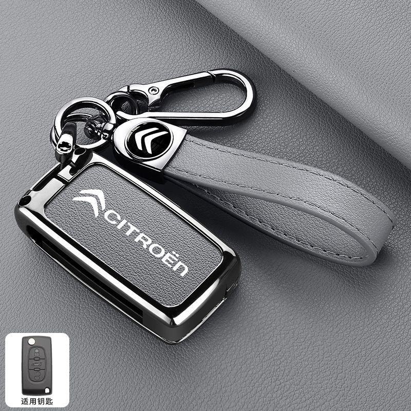 Leather Car Key Holder Car Keychain Bag Organizer Car Key Case For Citroen C1 C2 C3 C4 C5 C6 C8 C4L C3L C3-XR PICASSO Aircross