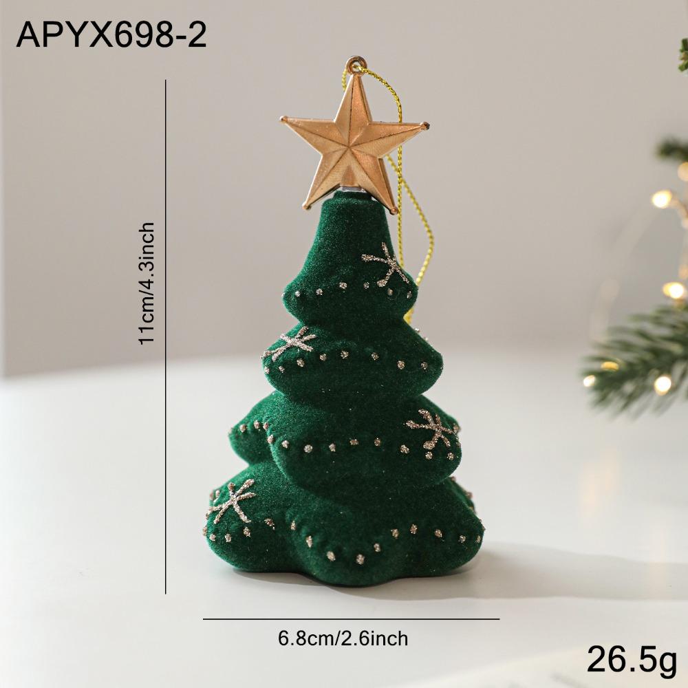 Star Topper Christmas Hanging Charm Elegant Xmas Plush Decor Christmas Tree Pendant Home Festive зелёный