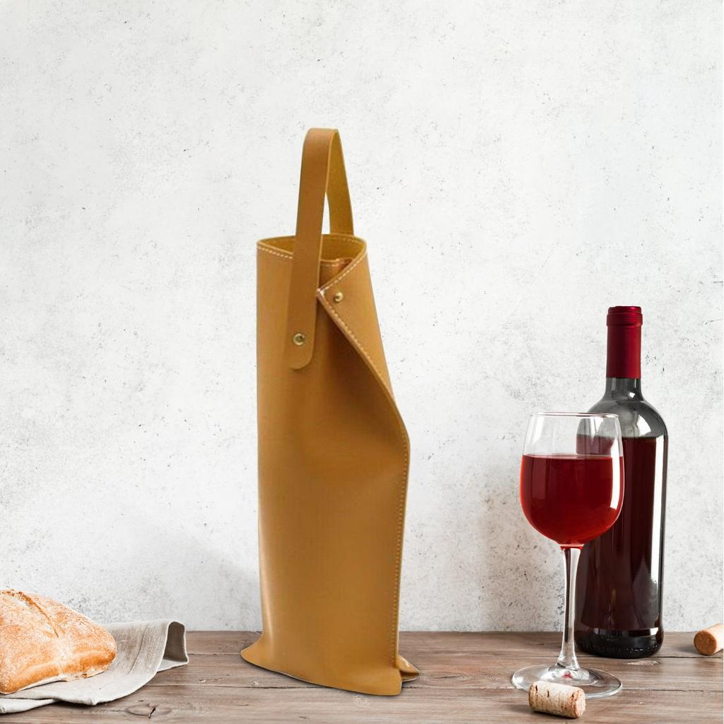 Weinhandtasche aus Leder, Geschenktasche für Traubenweinflaschen, Champagnerhandtasche, geeignet für Weinliebhaber