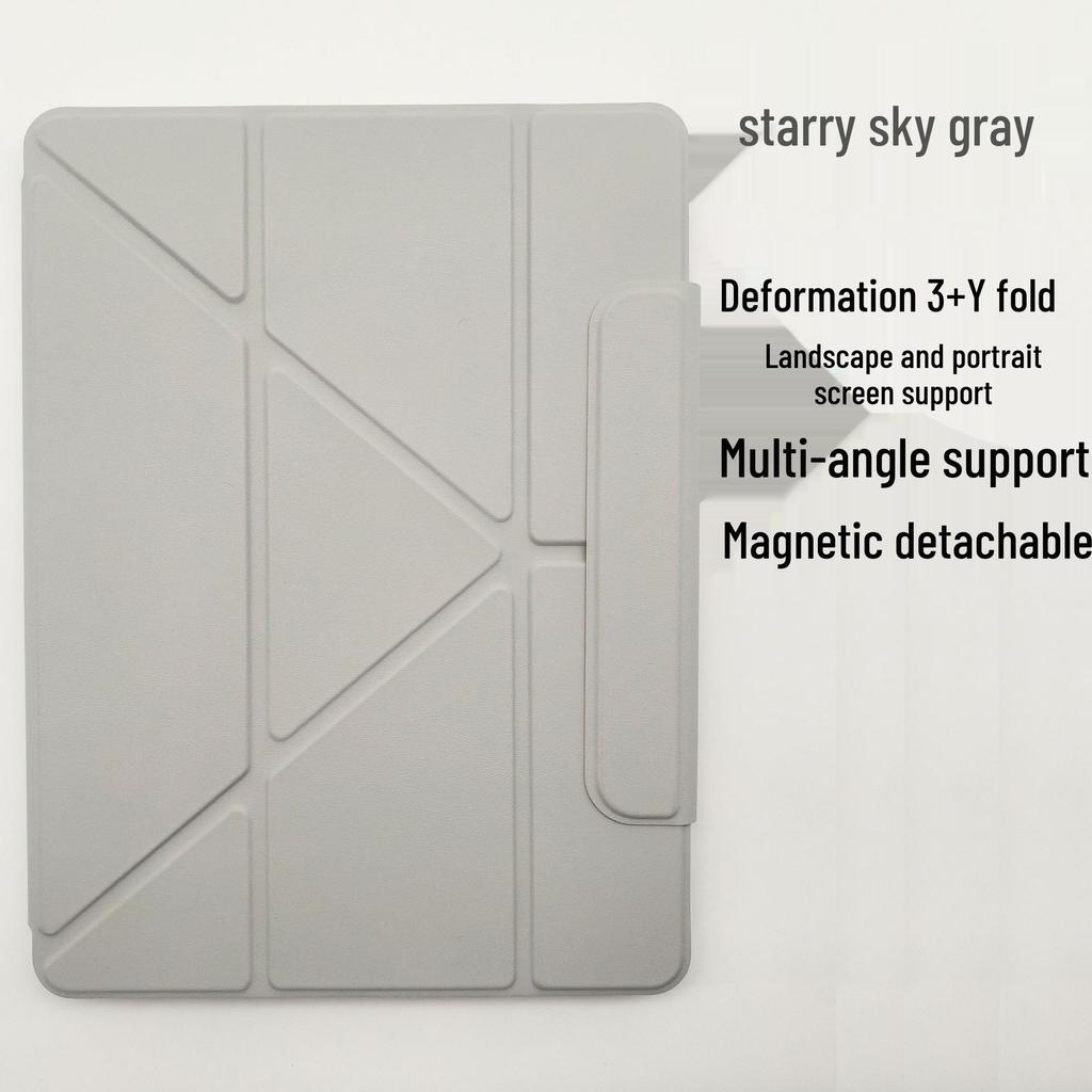 iPad Air 6 Magnetic Dual-Sided Clip Protective Case with 12.9-inch Y-Shaped Support