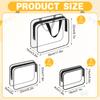 6 Packs Clear Pvc Toy Storage Bags For Kids Travel Toiletry Bags Cosmetic Bag Waterproof Toy Organizing Bags With Zippered For B