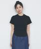 COLUMBIA UNIVERSITY Tiny Script Logo Women Slim-Fit S/S T-Shirts Black