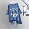 T-shirt Women Summer Casual Large Size Loose Round Neck Pullover Short-sleeved Tops