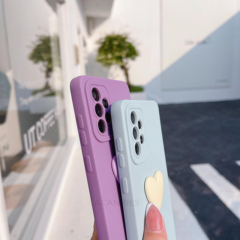 A 13 52s 53 Etui silikonowe na smycz Love Heart Dla Samsunga Galaxy A52 A53 A13 A23 A33 A73 A72 A32 A12 A22 4g 5g Pełna osłona aparatu