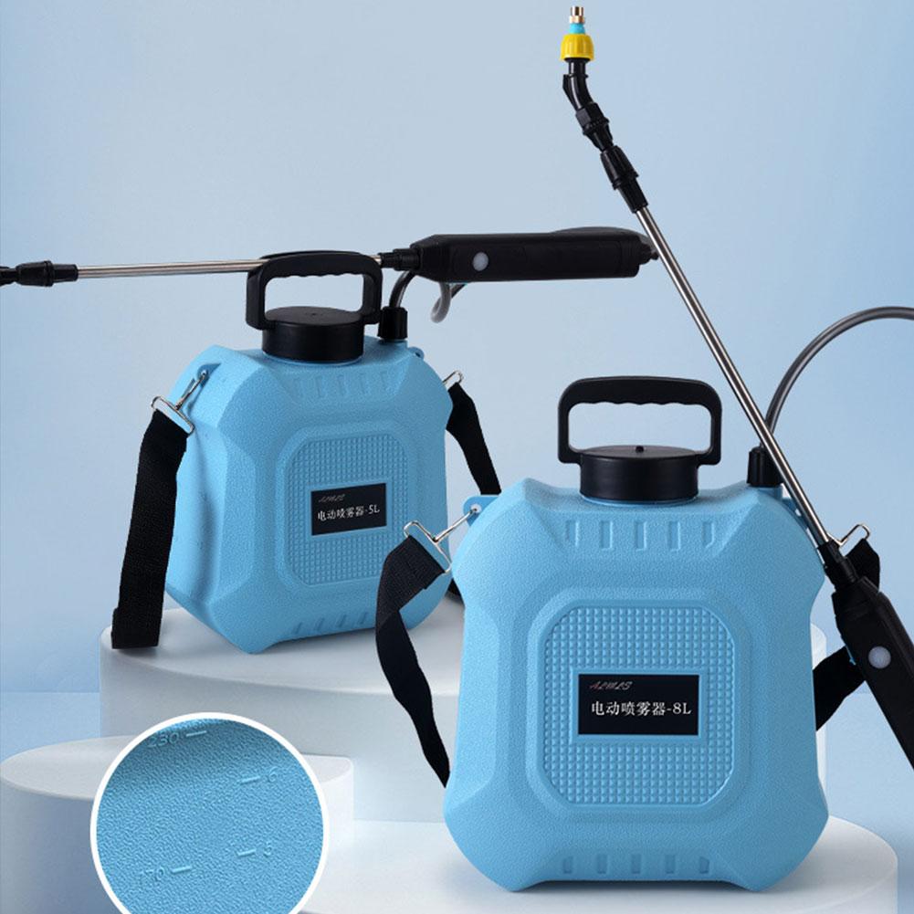 Spruzzatore Elettrico da 5/8L con Manico Ricaricabile USB e Lancia Retrattile Spruzzatore da Giardino Spruzzatore d'Acqua per Prato Giardino Pulizia