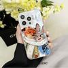 Zootopia iPhone 17 Pro Max Silver Case - Judy & Nick Cartoon Protective Cover 16/15