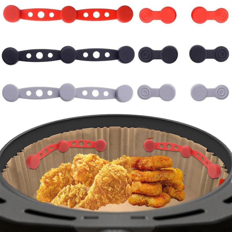 Air Fryer Magnets For Parchment Paper Silicone Magnet Buckle Air Fryer Accessories Liner Holder Replacement Parts Prevent Paper