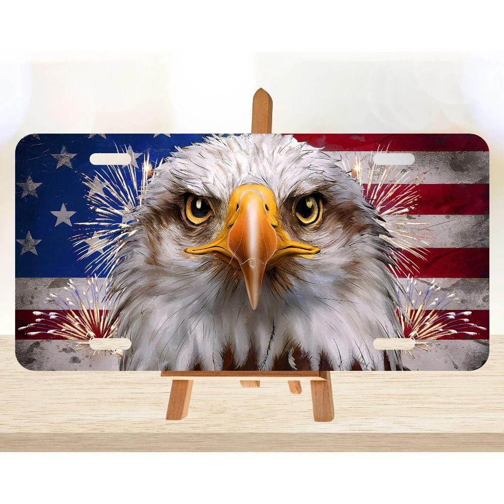 Большой металлический знак  Американский орел и флаг США  30x15 см Настенный декор Патриотический