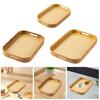 Bamboo Serving Tray with Handles Tea Tray Food Tray Breakfast Tray for Kitchen Coffee Table Eating Storing Countertop Home