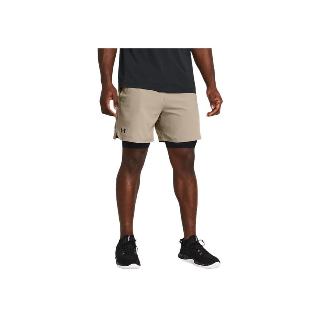 Under Armour UA Vanish Letter Logo Print Mid-Rise Casual Shorts Men Shorts Khaki 1373764-203