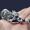 999 Sterling Silver Car Keychain Pendant Men's and Women's Personalized Creative High-end Key Ring Silver Car Hanging Silver Jewelry