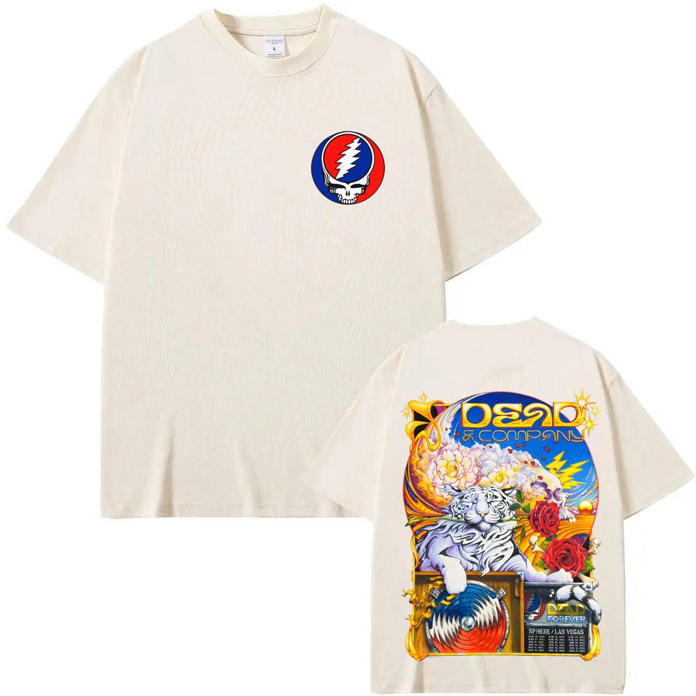 Grateful Dead Band Tshirts Tour 2025 New Graphic Print T-shirts Men Women Fashion Casual Rock Streetwear Cotton Short Sleeve