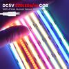 Motion Sensor COB Led Light Strip Battery 3mm 5mm 8mm PCB Width Under Bed Lamp For Cabinet Wardrobe Kitchen Stairs 1M 2M 4M 5M