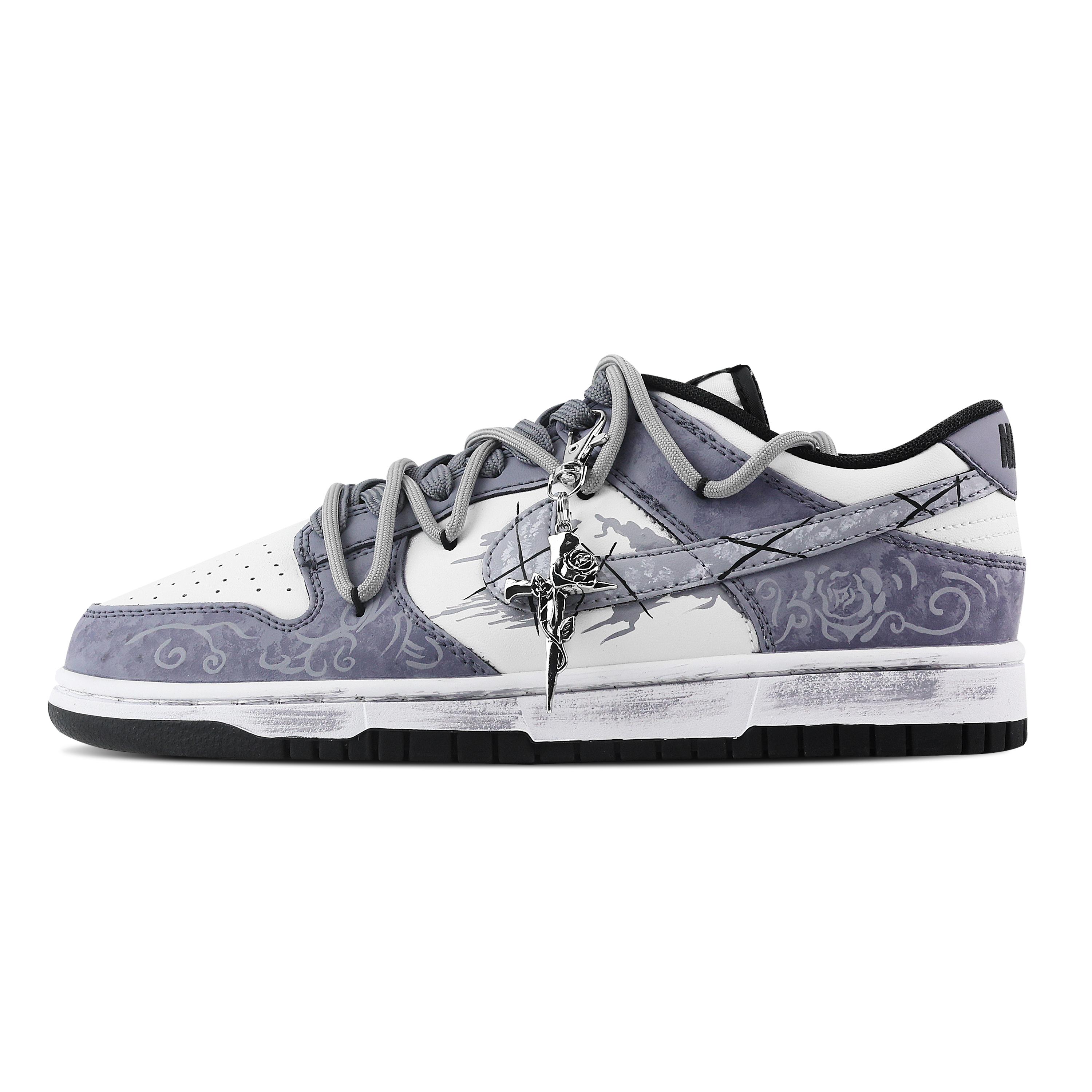 

Nike Dunk Gothic Cipher Abrasion Resistant Low top Skateboard Shoes Unisex Blue White DD1391-100(Team529-) 44.5