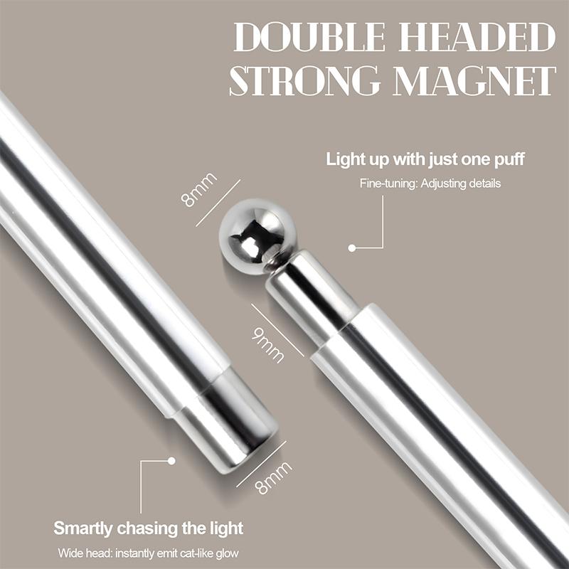Double-End Cat'S Eye Nail Magnetic Stick Glossy With Steel Balls 8/10Mm Super Strong Gel Polish Magnetic Manicure Tools