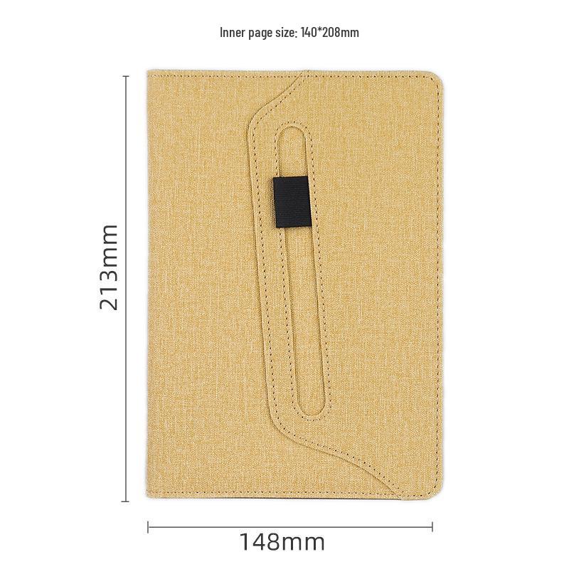 A5 Color-Changing PU Leather Notebook with Pen Holder - Customizable Business Office Diary