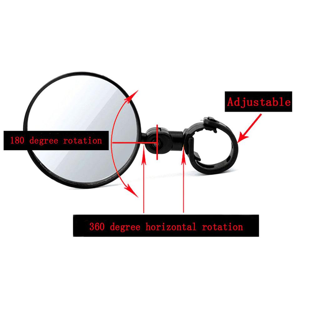 Nastavitelné zpětné zrcátko na řídítka širokoúhlé konvexní zrcátko cyklistika zpětný pohled MTB kolo