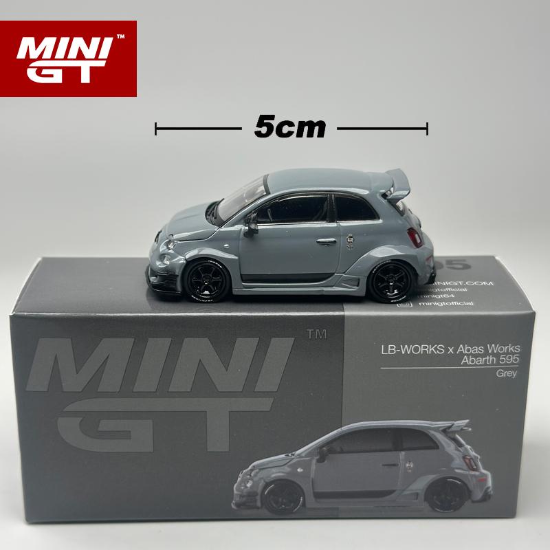 MINIGT 1:64 Abarth 595 LB-WORKS x Abas Works Grey alloy car Model 995