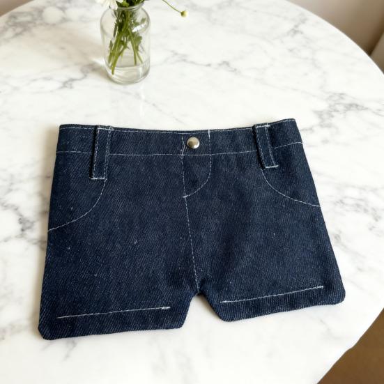 Mini Jeans Wallet Funny Denim Coin Purse Retro Style Bifold Purse with Card Holder Portable Pocket Pants Wallet for Cards Keys Cash