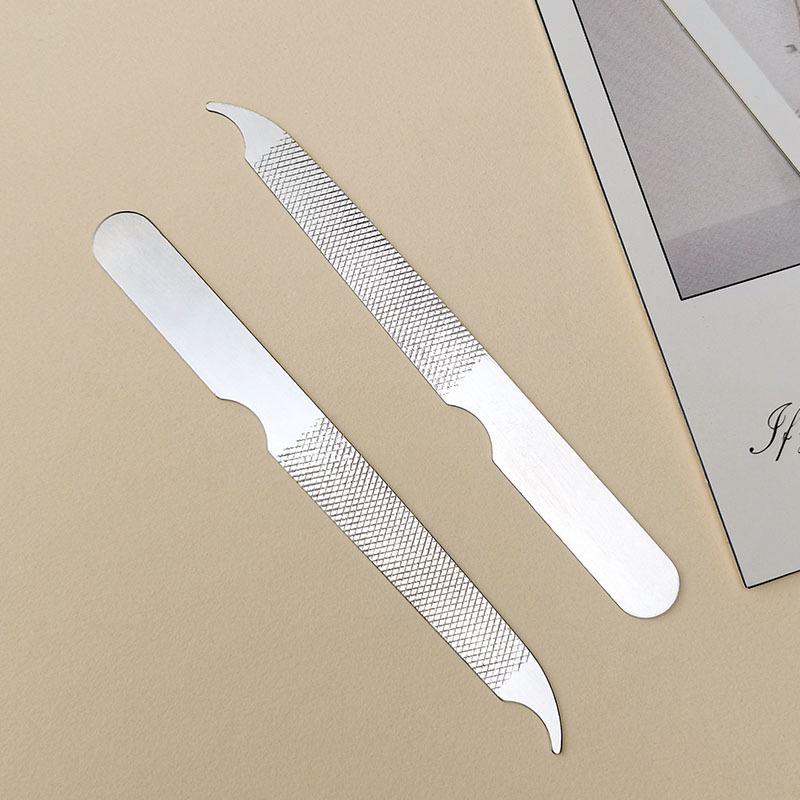 

Набор пилок для полировки ногтей из нержавеющей стали - Включает косметическую пилку, полоску, пучок лезвий, аксессуары для маникюра