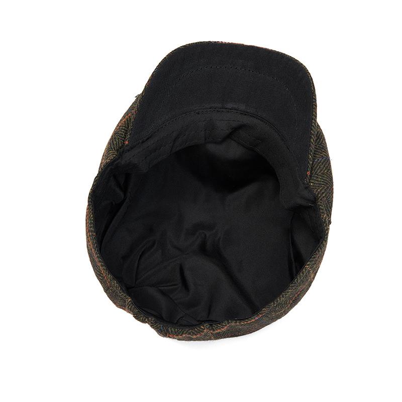 Vintage Octagonal Cap Autumn Winter Men's Warm Wool Beret Cap Painter's Cap Newsboy Cap