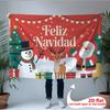 Party Backdrop Christmas Flat Banners Santa Reindeer Snowman Celebrations Wedding Parties Celebration Photo Booth Front Door Decor