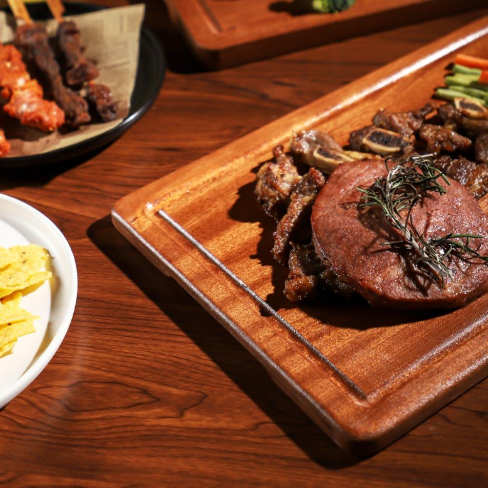 Holz Steak Tablett Glattes Dessert Tablett Schneidebrett Pizzaplatte Restaurant