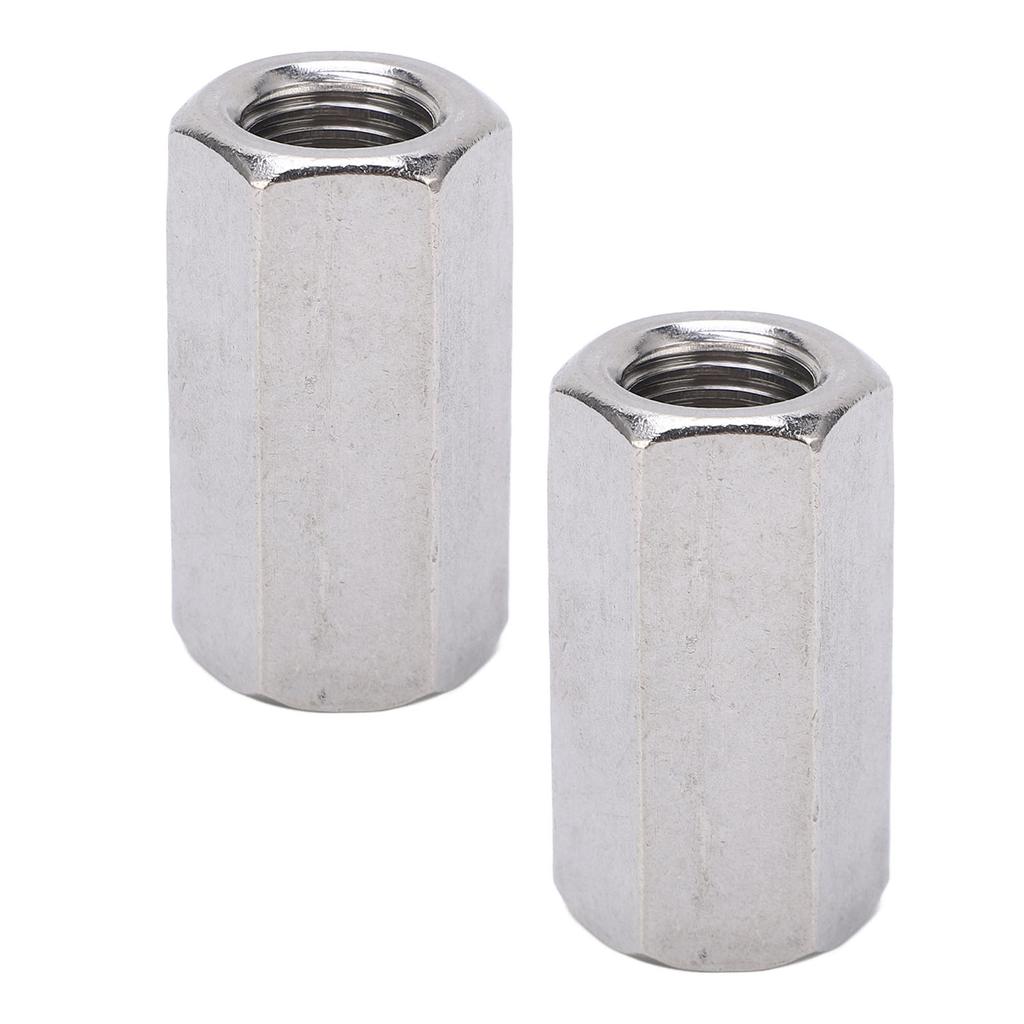2 Stück Sechskant-Verbindungsmuttern Edelstahl Rostfrei Korrosionsbeständig M16 Sechskant-Verbindungsmutter für