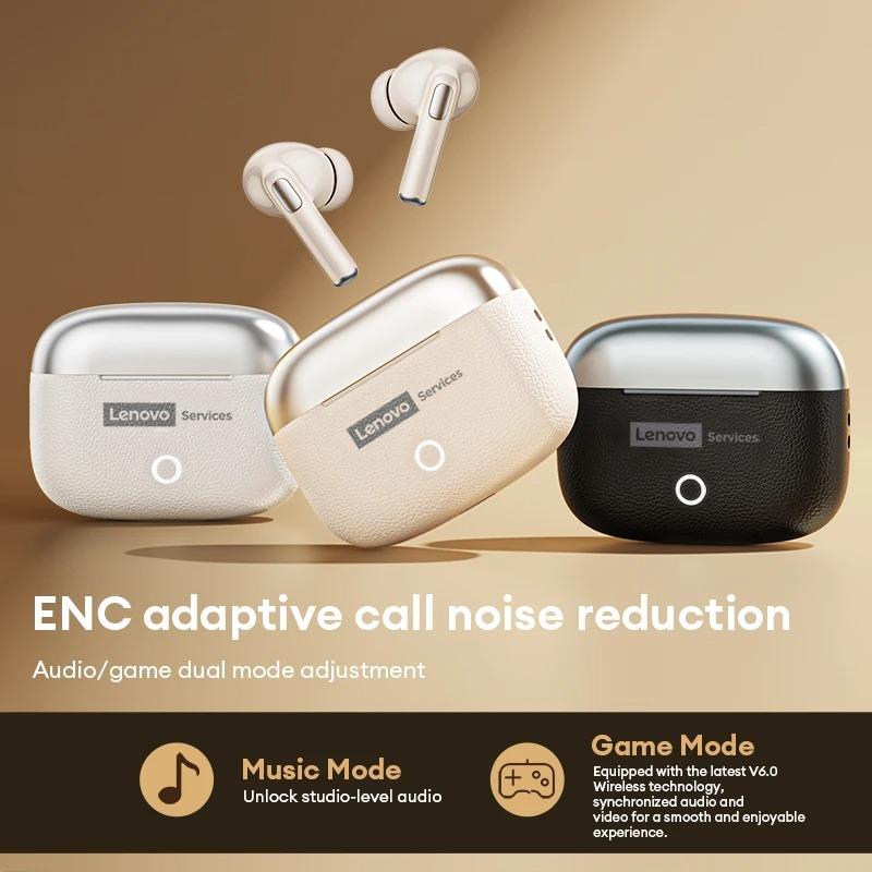NUOVI Auricolari Bluetooth 6.0 Wireless Lenovo LE221 Auricolari TWS con Riduzione del Rumore ENC Lunga Durata della Batteria 24 Ore Cuffie per Microfono