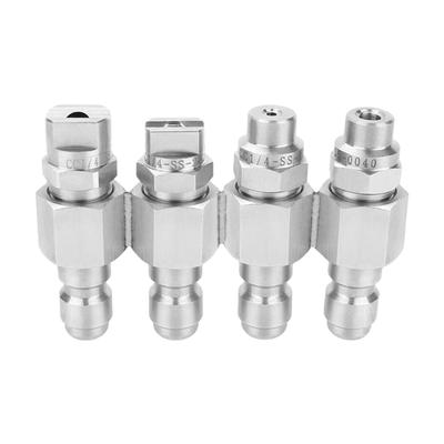 Stainless Steel High Pressure Washer Nozzle Adjustable Sprayer Angled for Car House Outdoor Cleaning Accessories