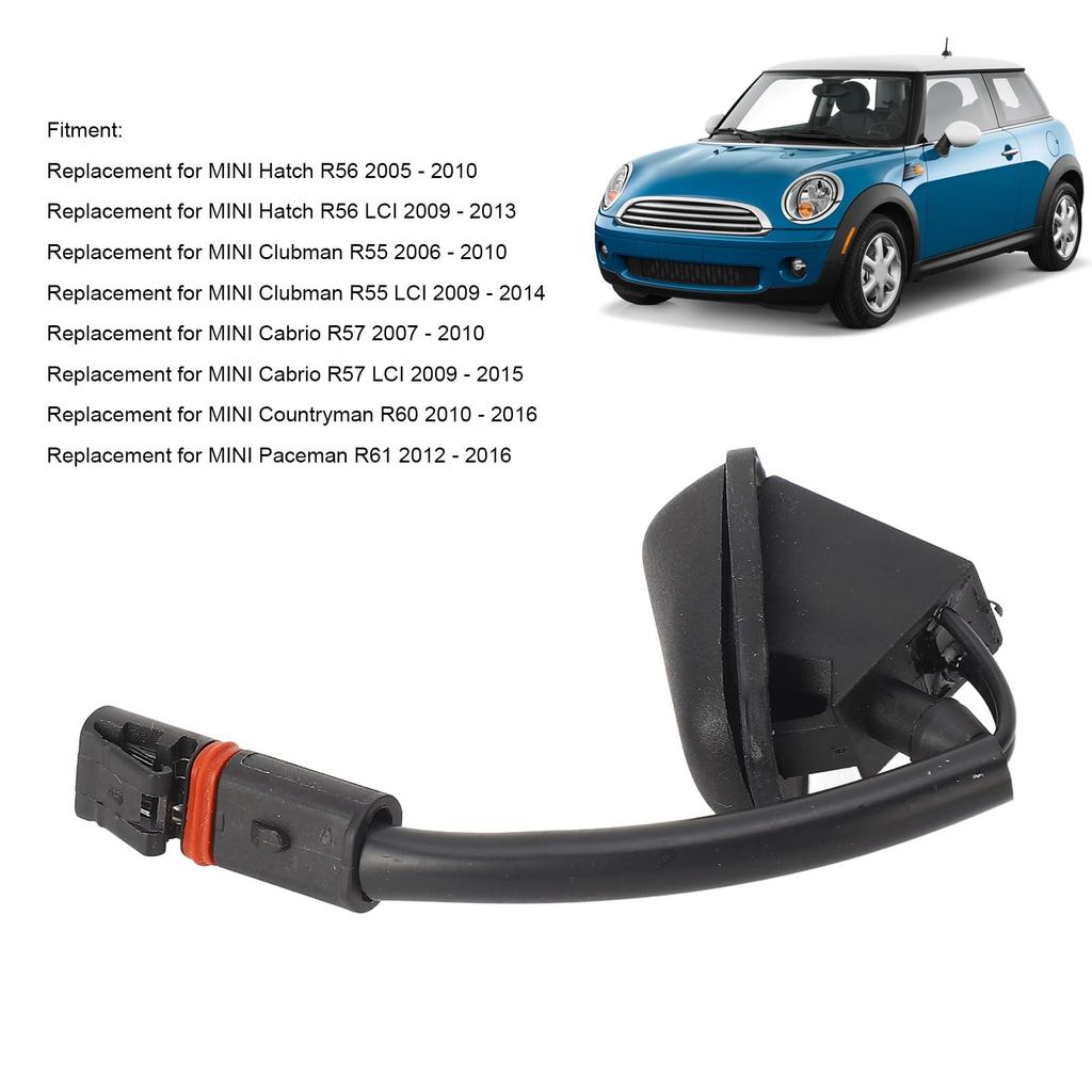 Heated Windshield Wiper Washer Nozzle Sub Assembly 61662755722 Windshield Washer Nozzle Jet Replacement for MINI Hatch R56