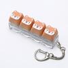 Mini Size Animals Printed Keycap Keychain Detachable Stress Relief Bag Pendant  Friends Gift