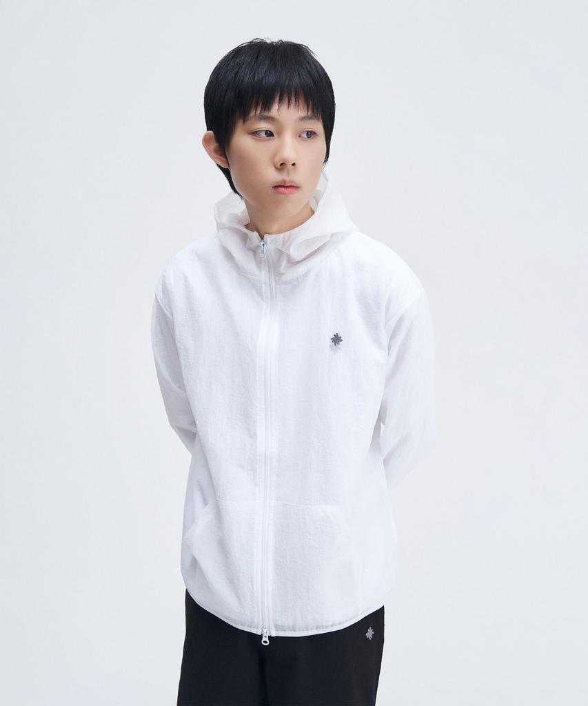 Slow Record House Mesh Lightweight Jacket_White