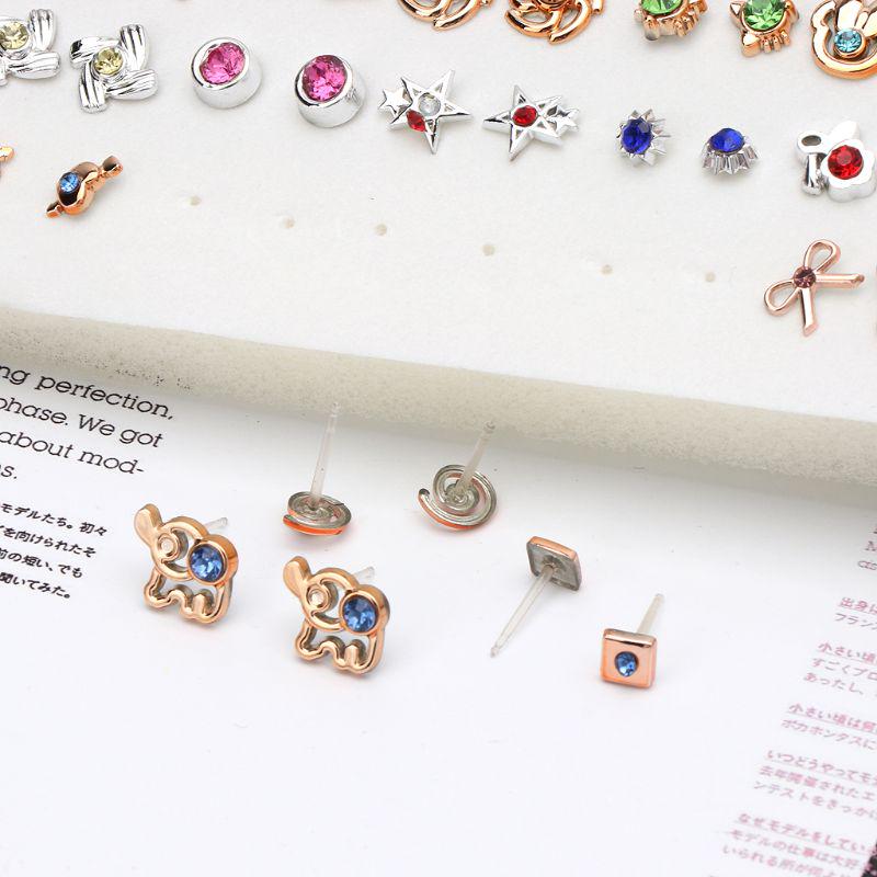 Yellow gold studs Hypoallergenic studs Polymer clay jewelry