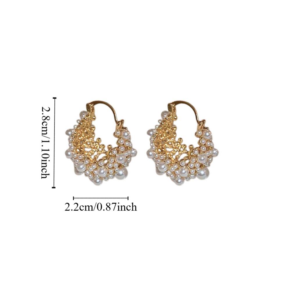 Water Drop Shape Pearl Earrings Pearl Ear Buckle Ear Hook Simple Drop Earrings  Wedding