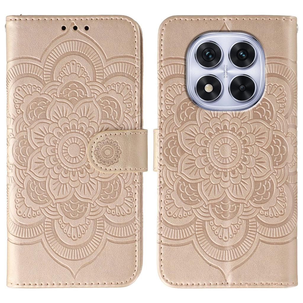 Handyhülle für Xiaomi Redmi Note 14 Pro 4G/5G/Note 14 Pro+ 5G/Poco X7 5G PU-Leder Mandala Aufdruck Design Brieftaschenkoffer
